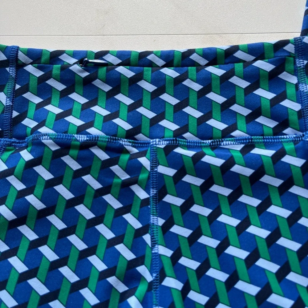 Boden High Waisted Pocket geometric print leggings size 4 - Picture 6 of 11